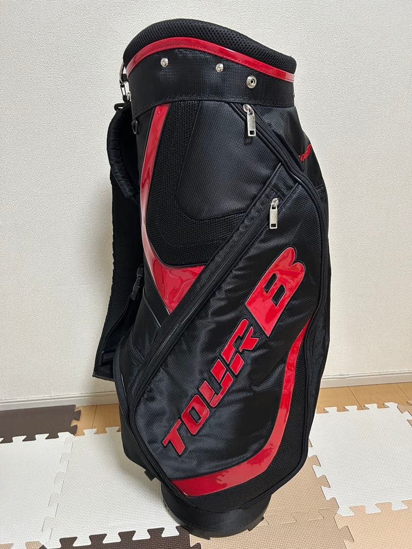 TOUR B キャディバッグ 黒/赤