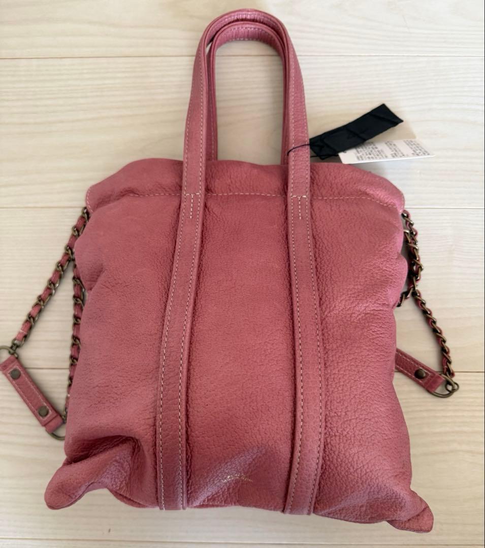 週末値下　新品未使用　M.U.LトラストートSピンク シボ型押しレザー
