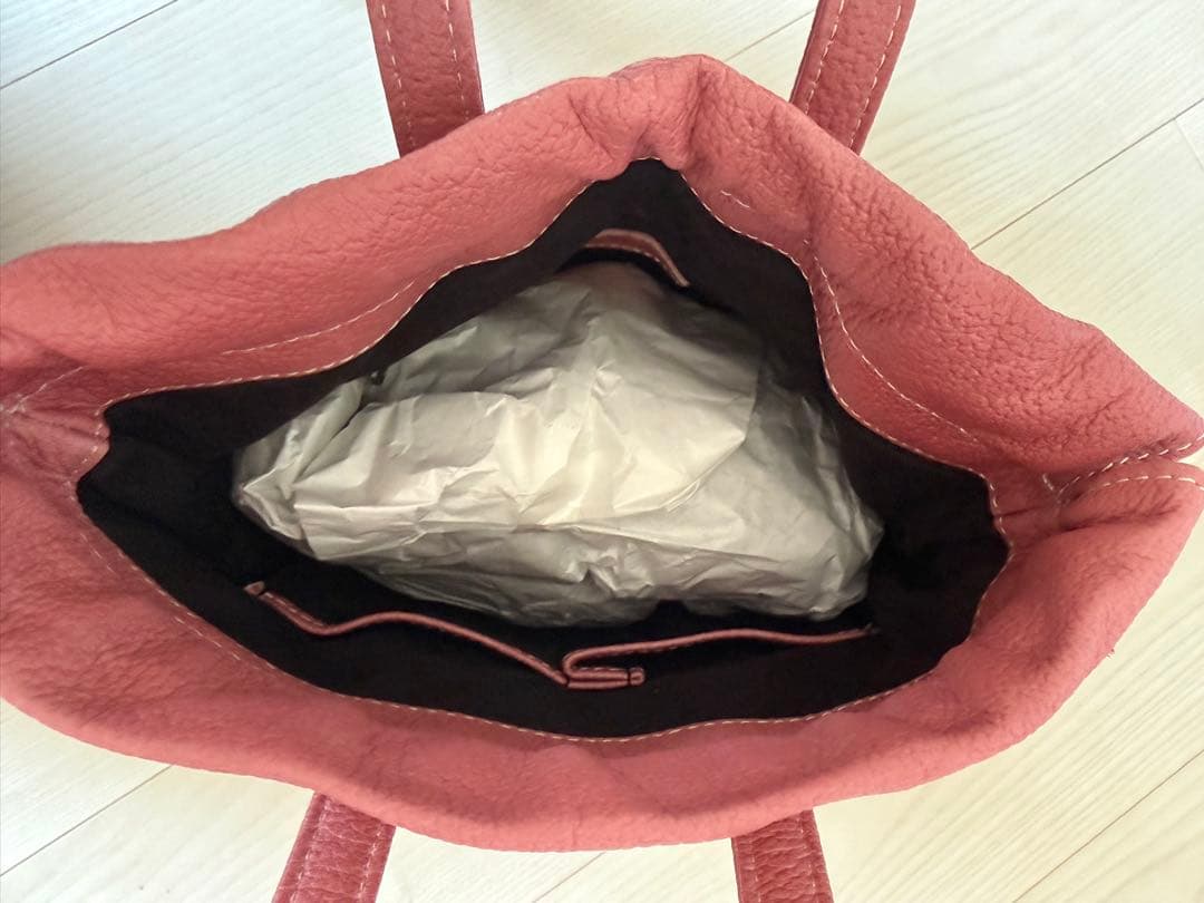 週末値下　新品未使用　M.U.LトラストートSピンク シボ型押しレザー