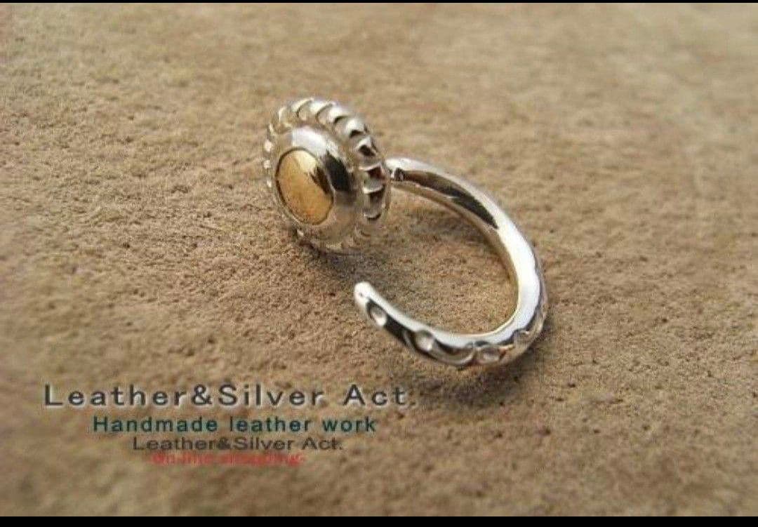 フックピアス　シルバー925 ボディピアス　ハンドメイド　フープピアス