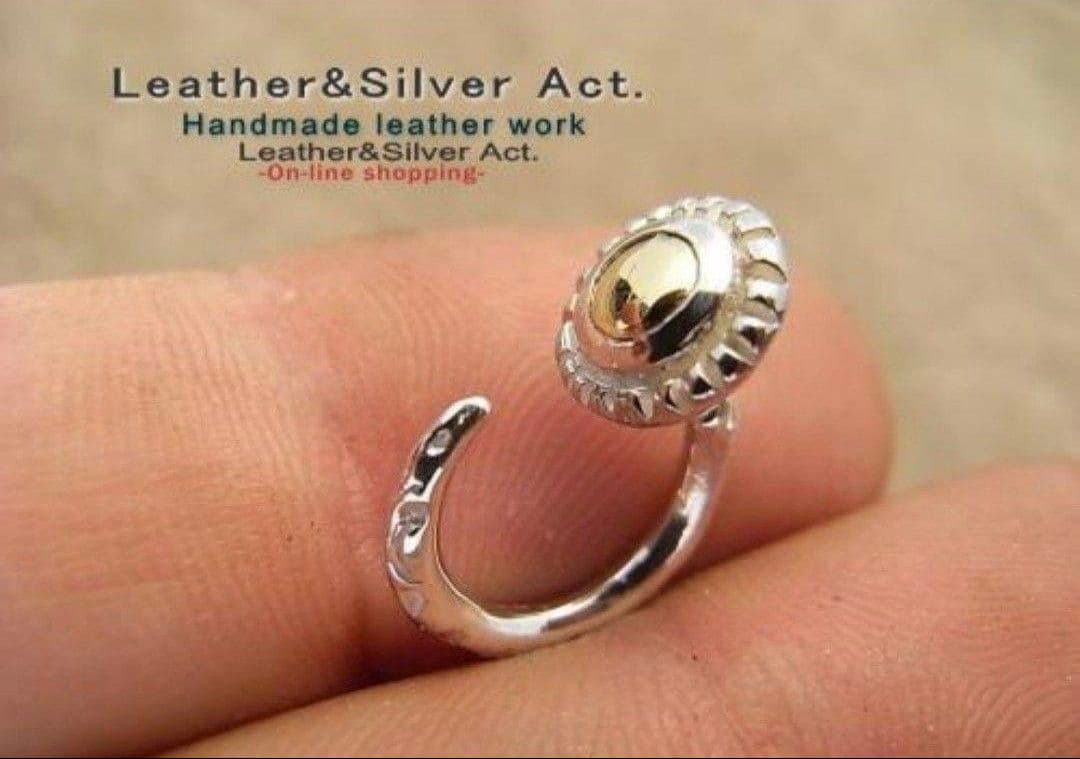 フックピアス　シルバー925 ボディピアス　ハンドメイド　フープピアス