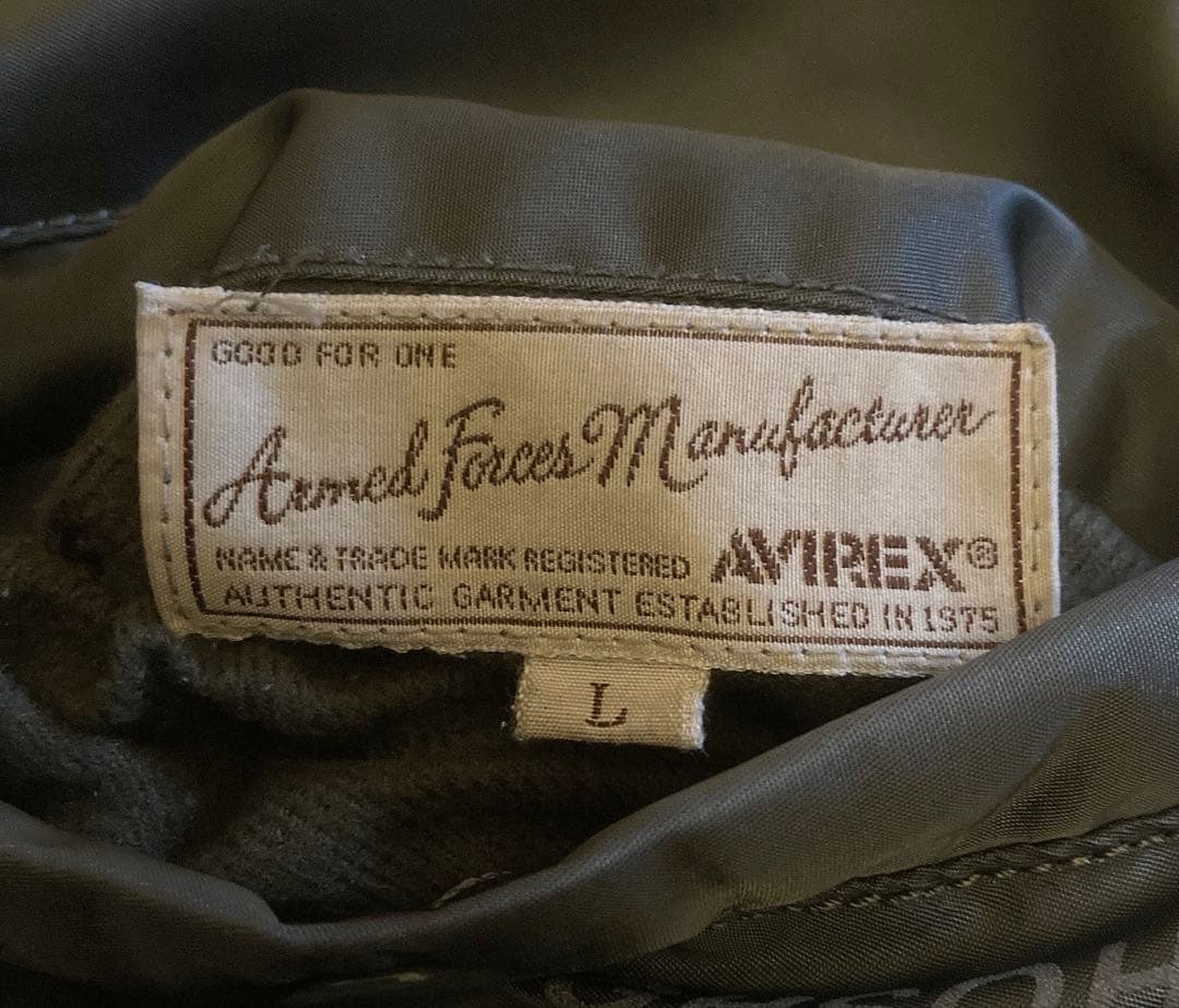 AVIREX バックチャンネルMA-1 ボンバージャケット フライトジャケット