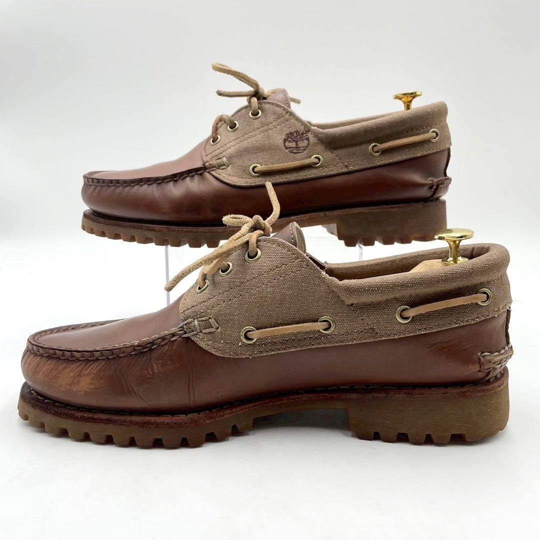 ティンバーランド デッキシューズ 3EYE A15CW 27.5 茶 Y1383