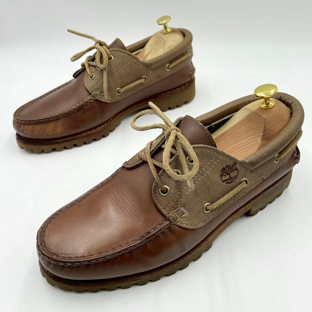 ティンバーランド デッキシューズ 3EYE A15CW 27.5 茶 Y1383