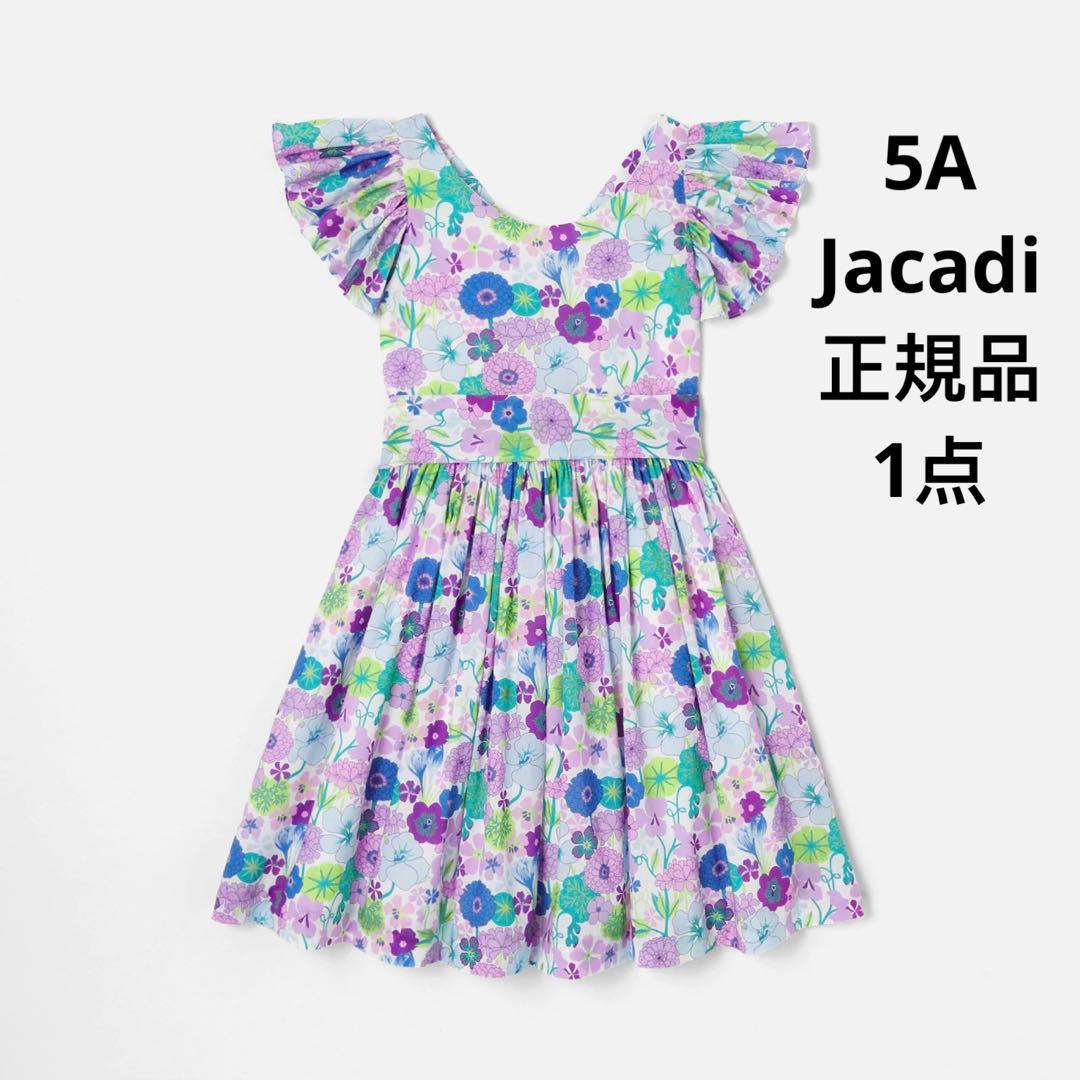 新品　Jacadi × LIBERTY 花柄　フリルスリーブ ワンピース 5A