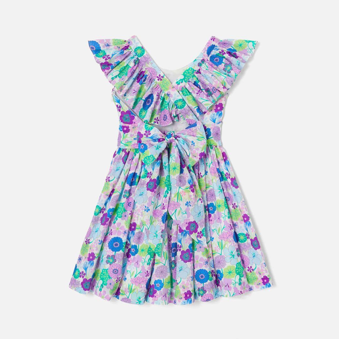 新品　Jacadi × LIBERTY 花柄　フリルスリーブ ワンピース 5A