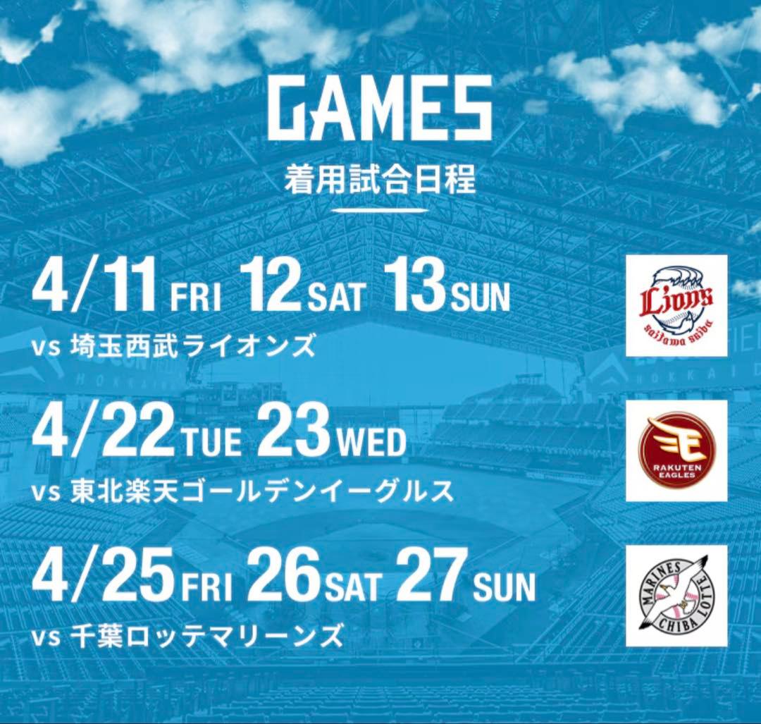 【未開封】山﨑福也　レプリカユニフォーム　Lサイズ　エスコン　2025年