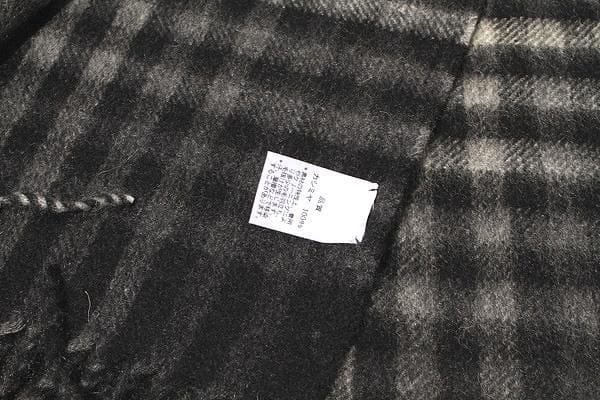 ポールスミス カシミヤ100％ チェック フリンジ マフラー ストール 英国製