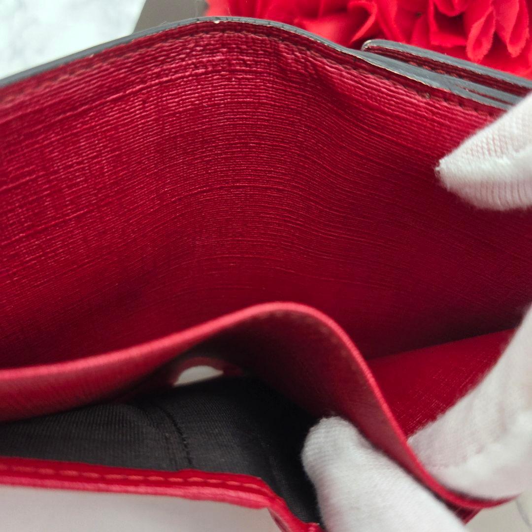 【希少】 GUCCI グッチ 折り財布 財布 GG スプリーム ベルト レッド