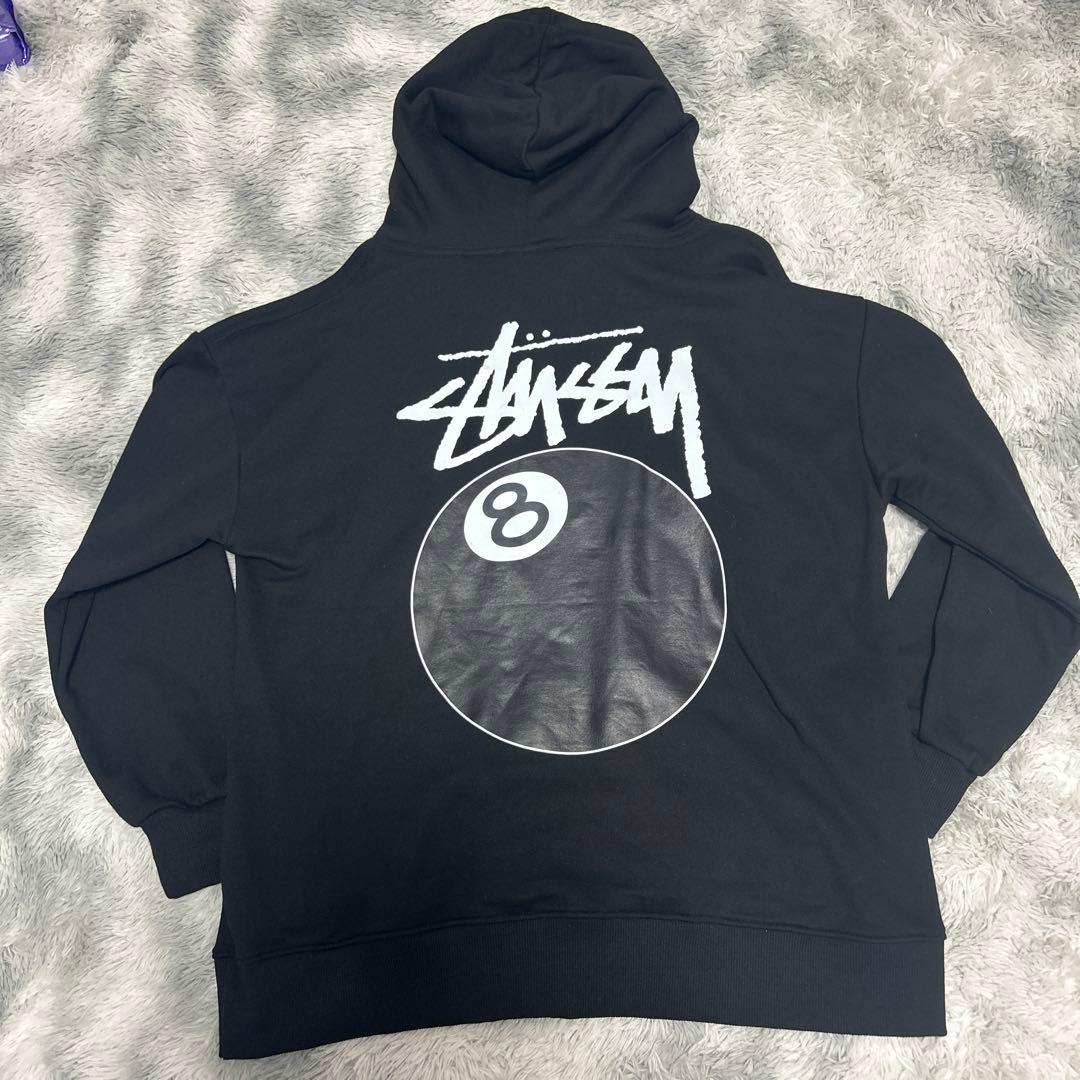 Stussy ブラック 8ボール パーカー