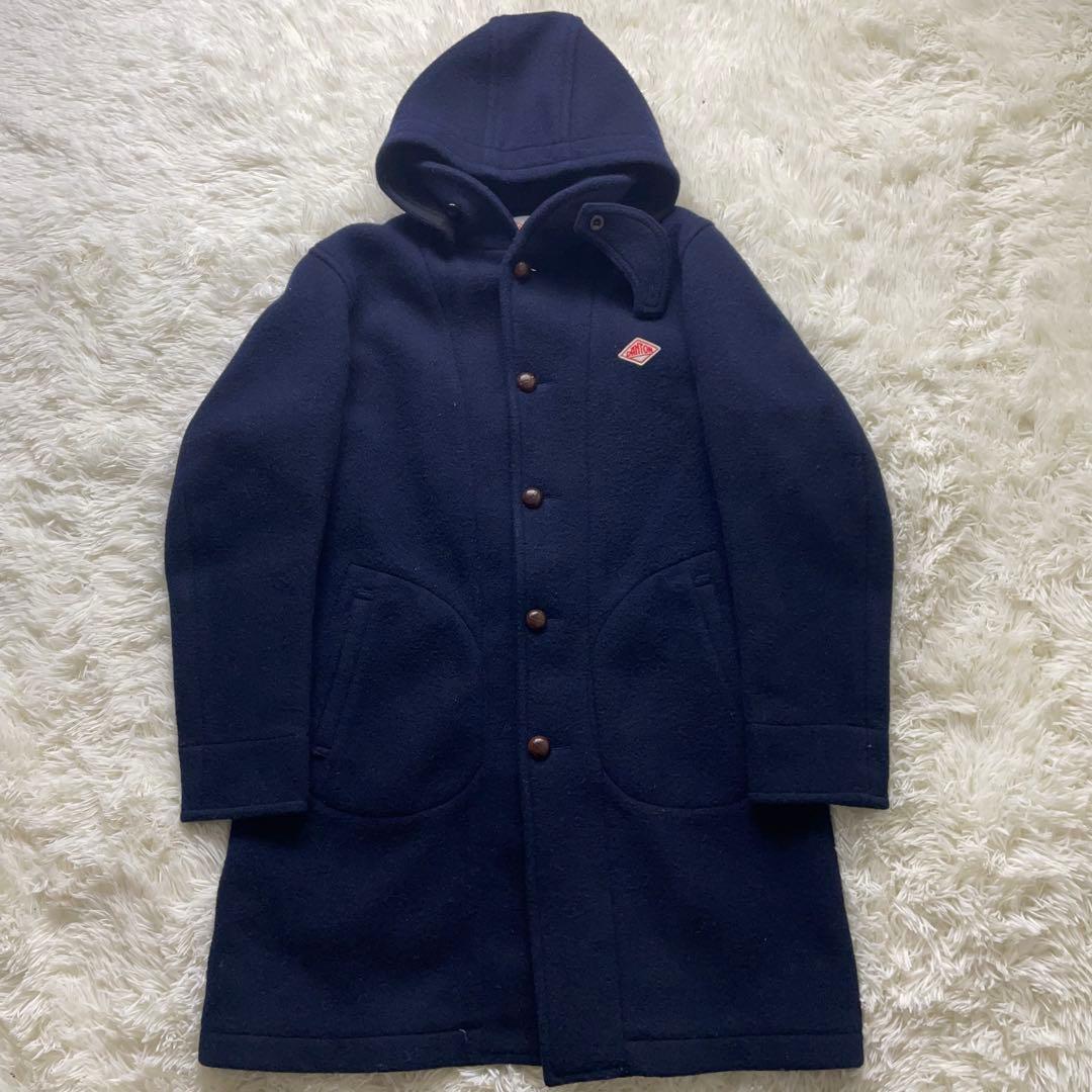 美品✨ 42（XL） ダントン ウールモッサ 2WAY フードコート ネイビー