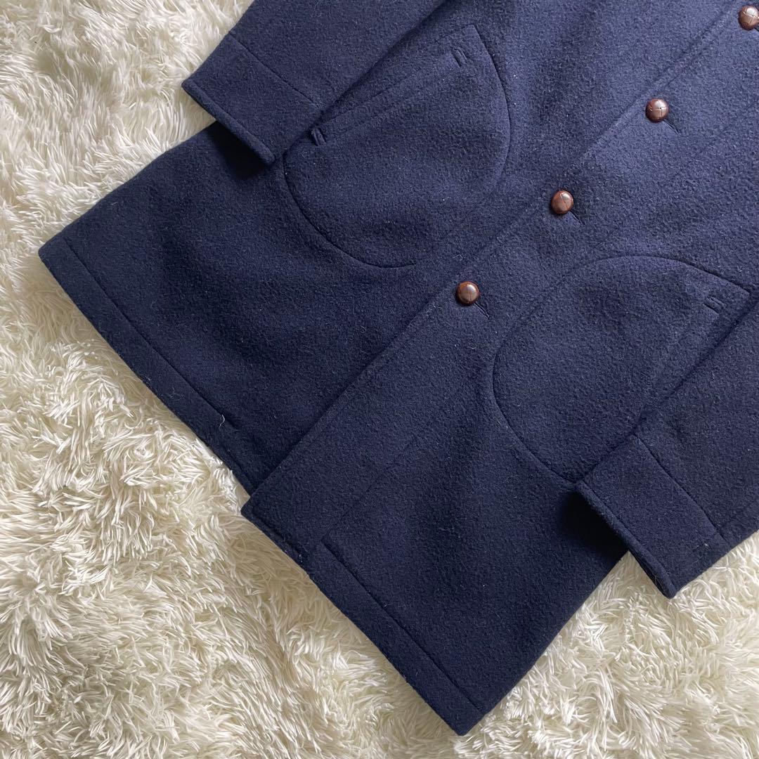 美品✨ 42（XL） ダントン ウールモッサ 2WAY フードコート ネイビー