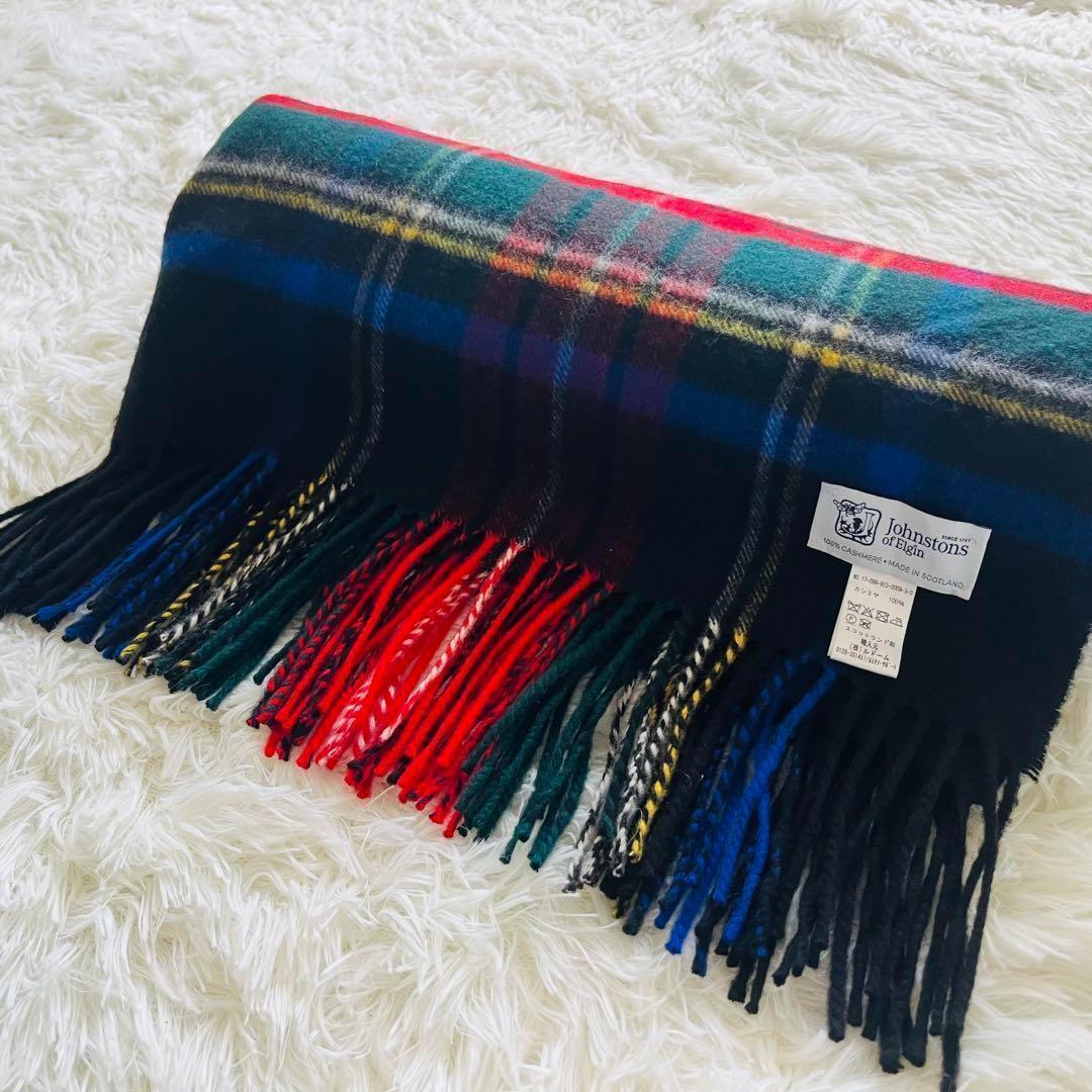 ★美品☆ジョンストンズJohnstons カシミヤ100％ 大判 ストール
