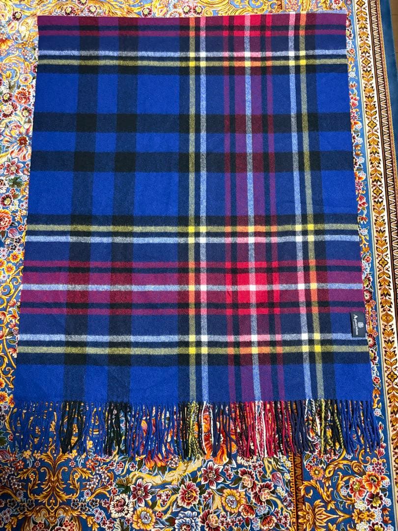 極美品！アクアスキュータム 洗える 大判カシミヤ100%ストール　タグ付属