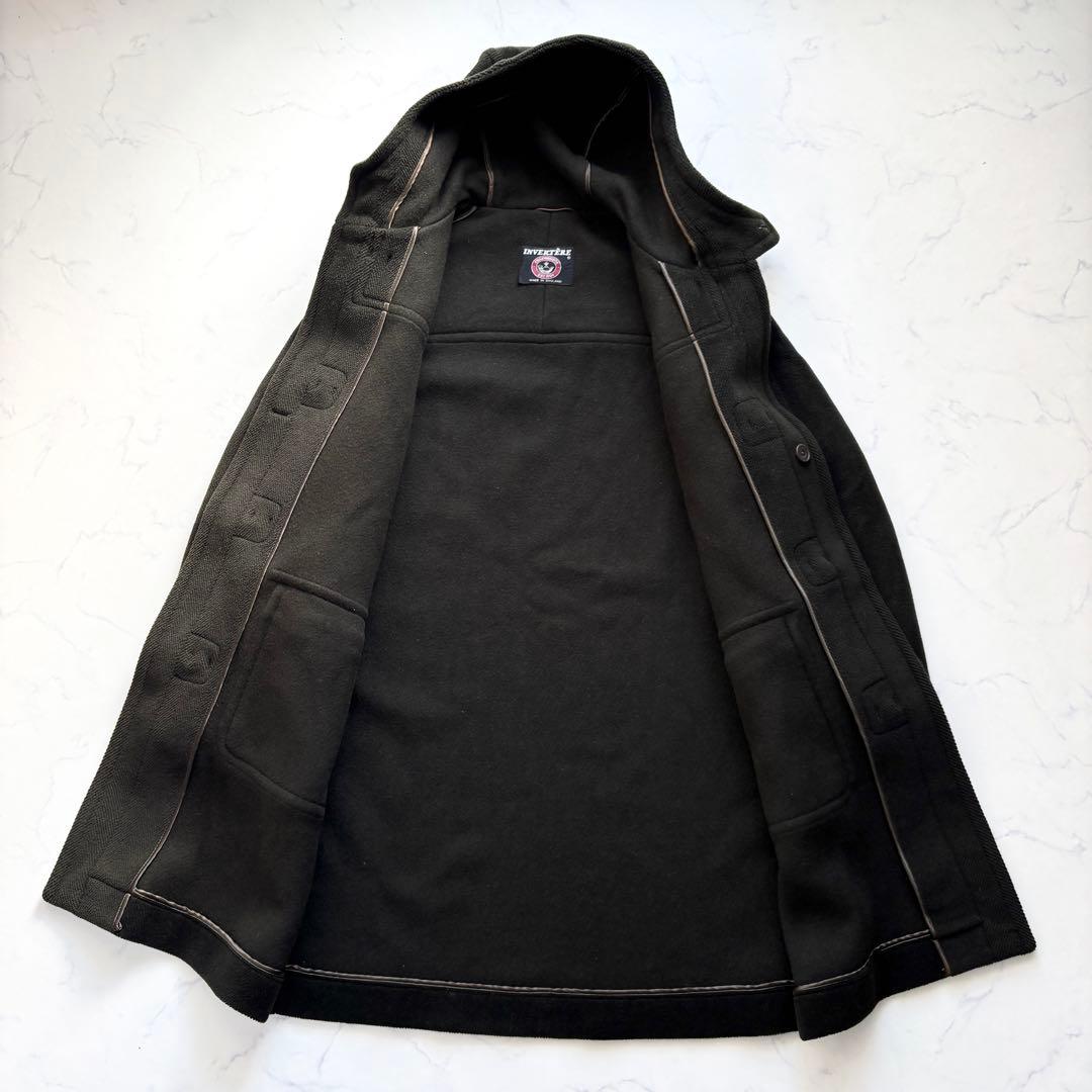 インバーティア ダッフルコート ヘリンボーン ムーアブルック オリーブ L