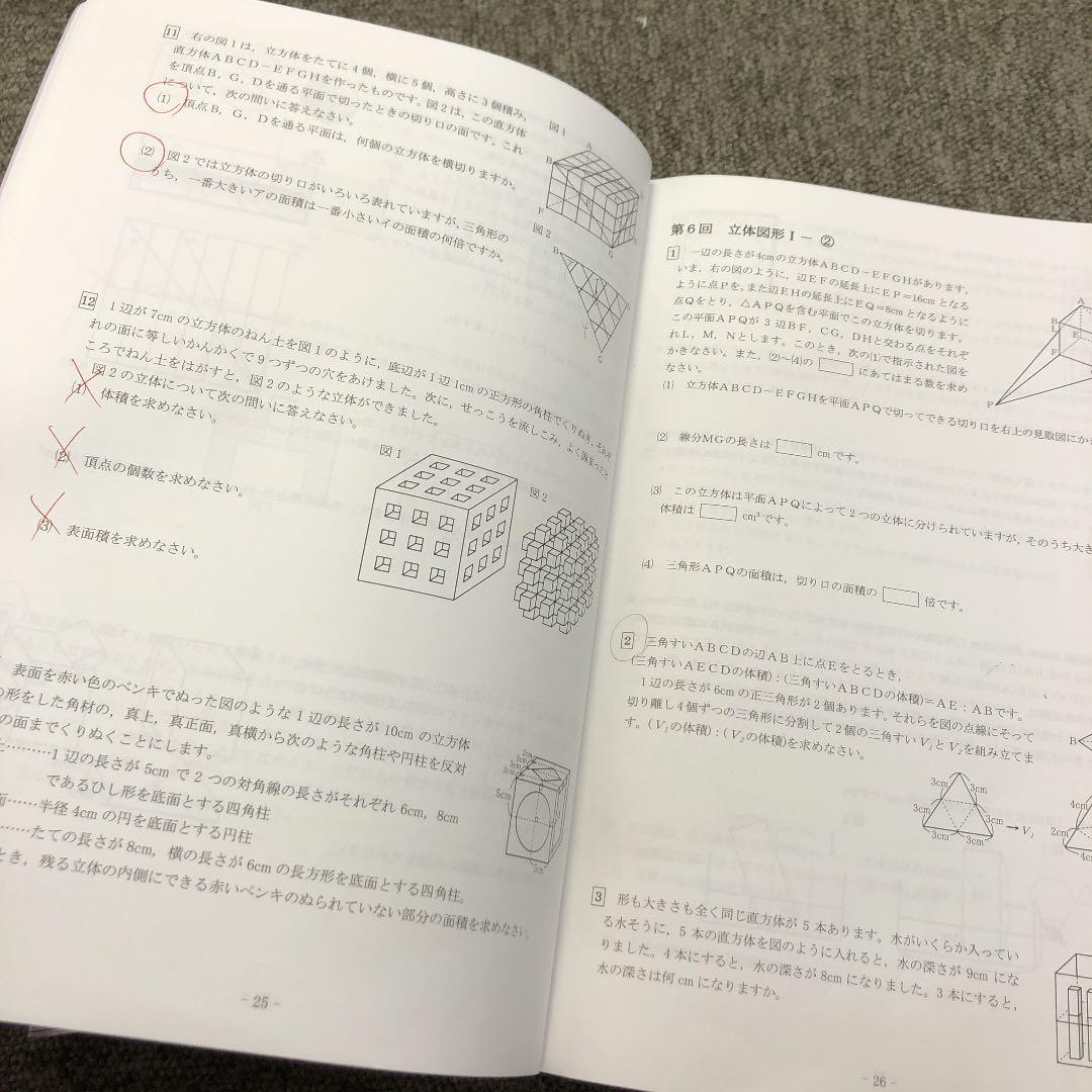 日能研関西　6年算数　灘特訓テキストⅠ/Ⅱ　２冊　2021年度