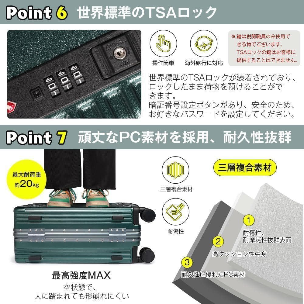 最後在庫処分!!　[魔法小屋] スーツケース 前開きキャスターストッパー付く