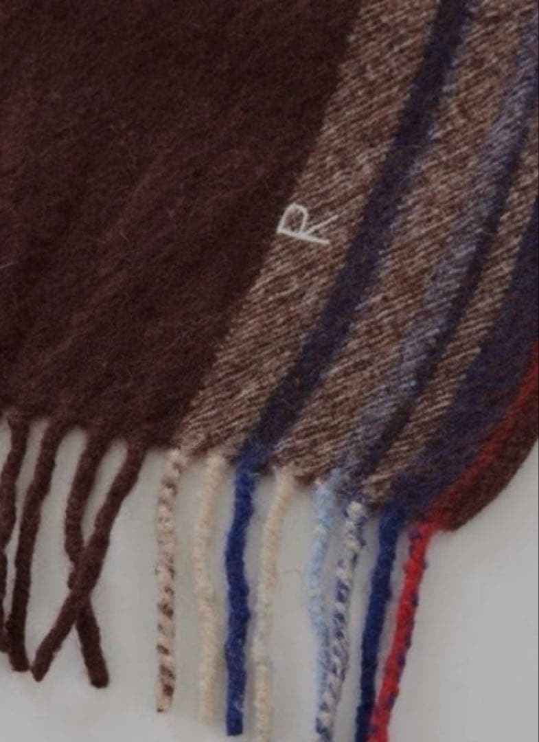 新品45R上質アルル強縮絨のストール大判　暖か35200円