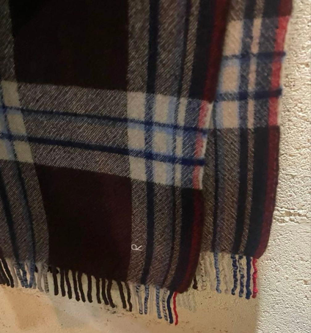 新品45R上質アルル強縮絨のストール大判　暖か35200円