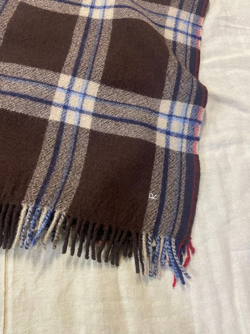 新品45R上質アルル強縮絨のストール大判　暖か35200円