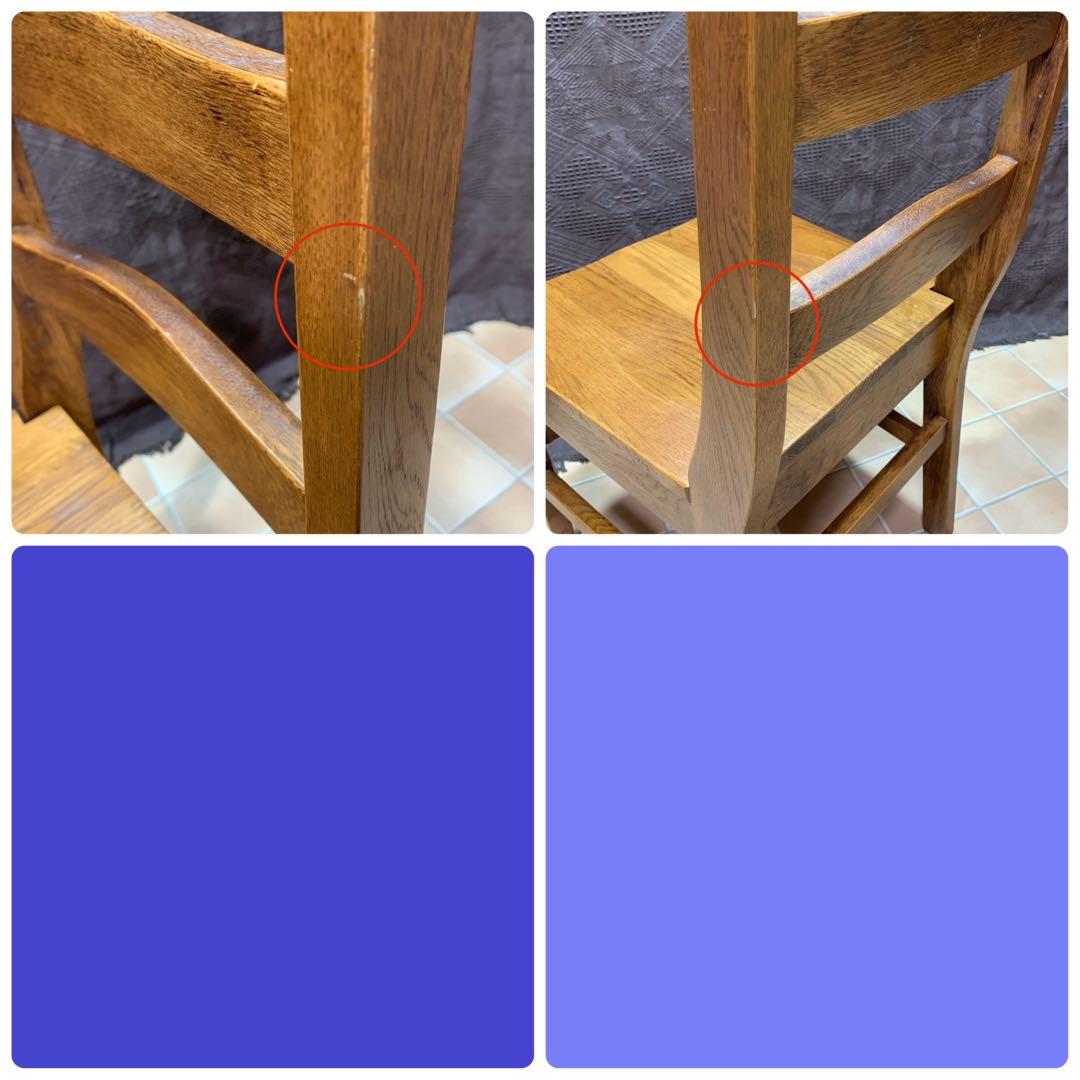 【②】ラダーバックチェア ヴィンテージ オーク材 無垢材 民芸家具