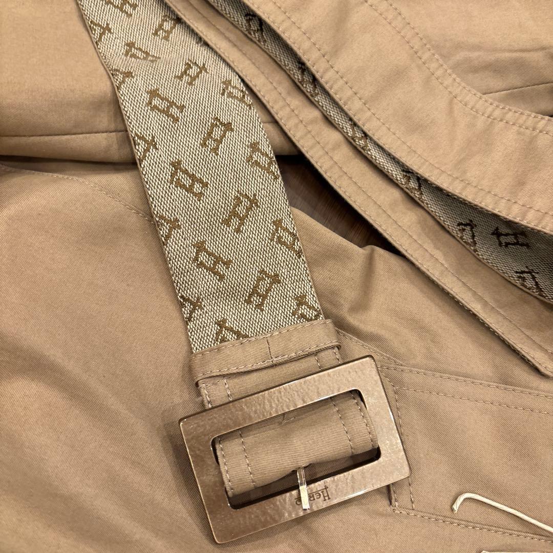 美品 Herno ベージュ トレンチコート タグあり