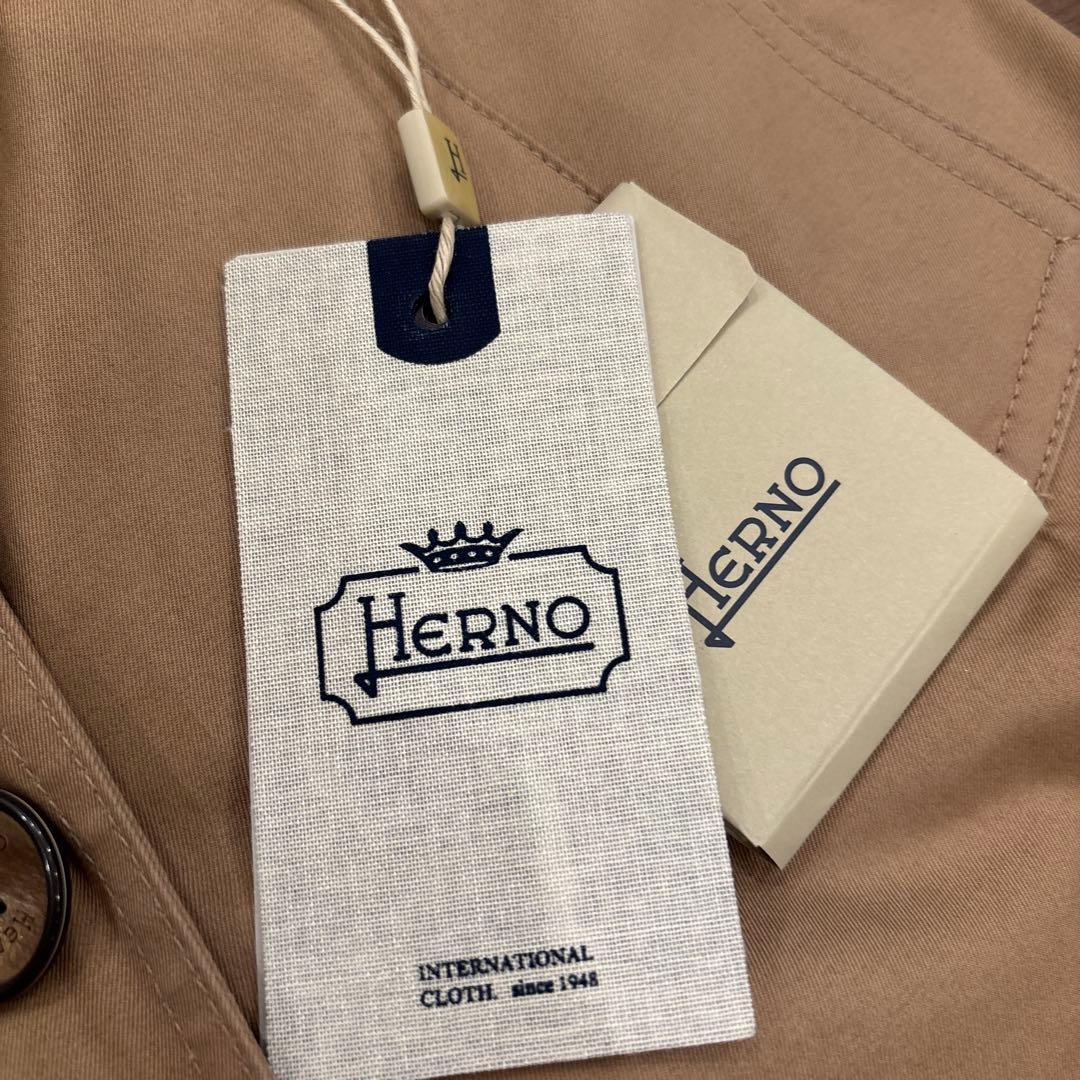 美品 Herno ベージュ トレンチコート タグあり