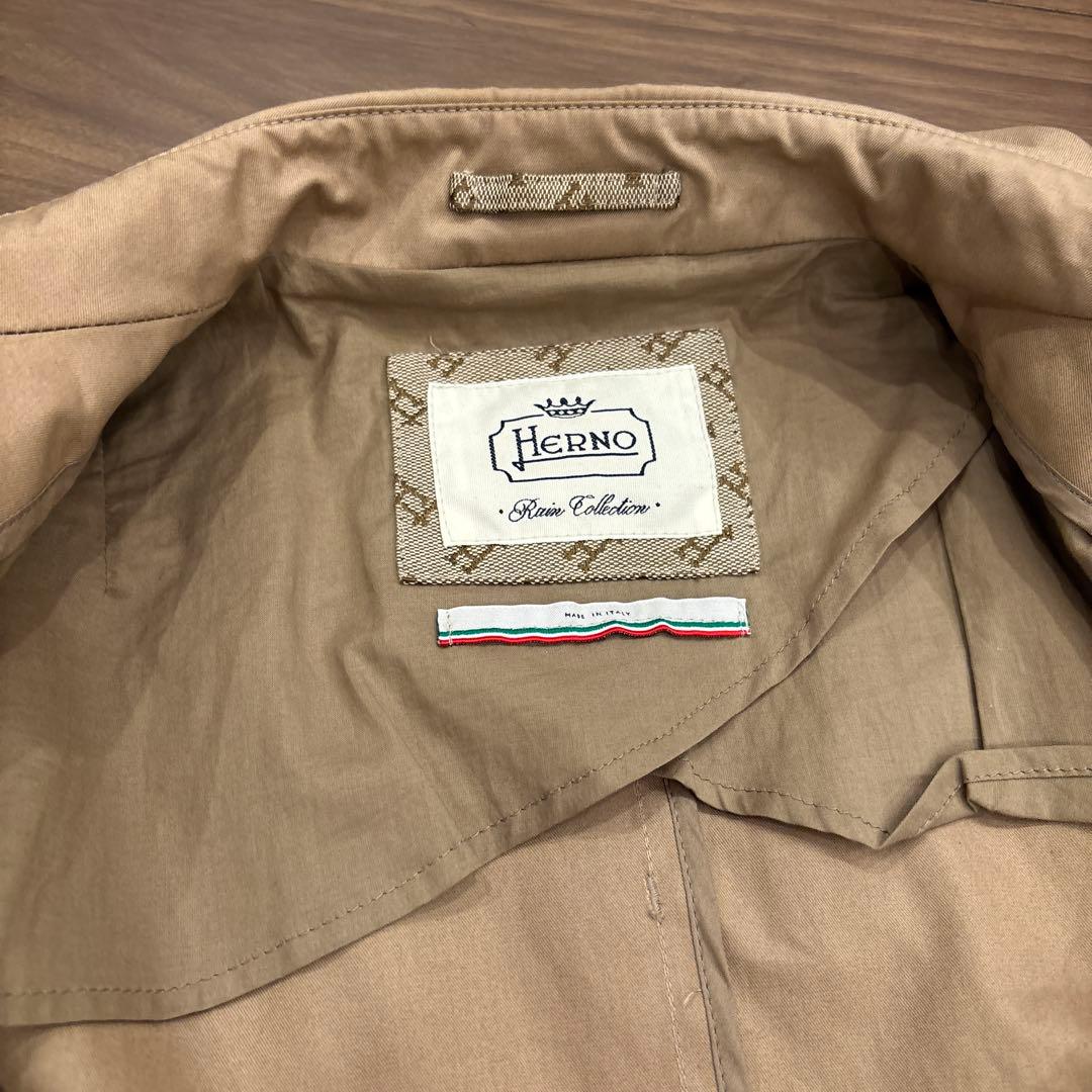 美品 Herno ベージュ トレンチコート タグあり
