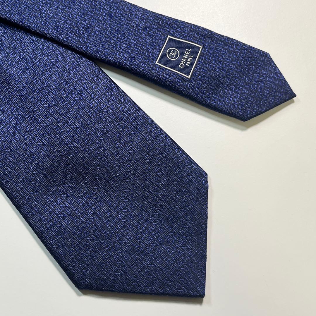 ✨極美品✨ CHANEL シャネル　ネクタイ　高級シルク　ブランドロゴ　ビジネス