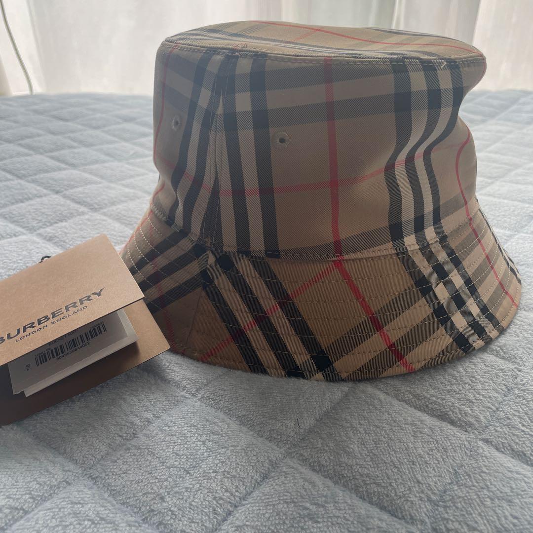 未使用品　BURBERRY チェック柄 バケットハット