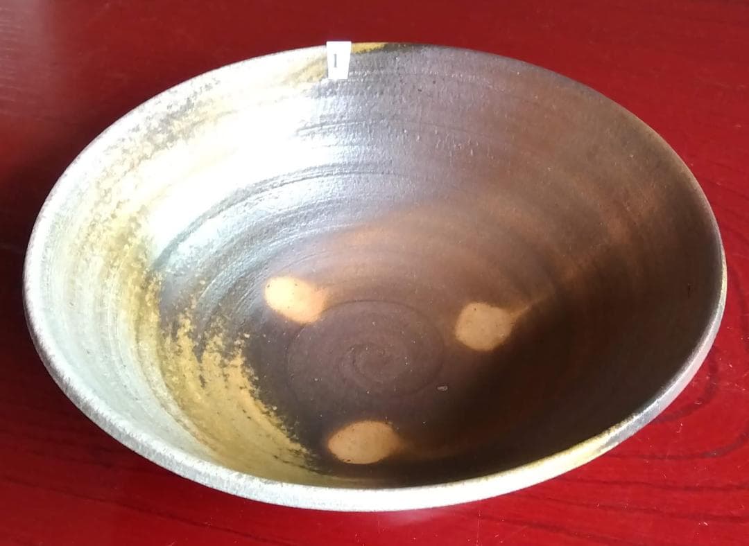越前陶芸界重鎮名工　中村豊（陶杉窯）自然灰釉還元窯変究極美そば鉢2点セット