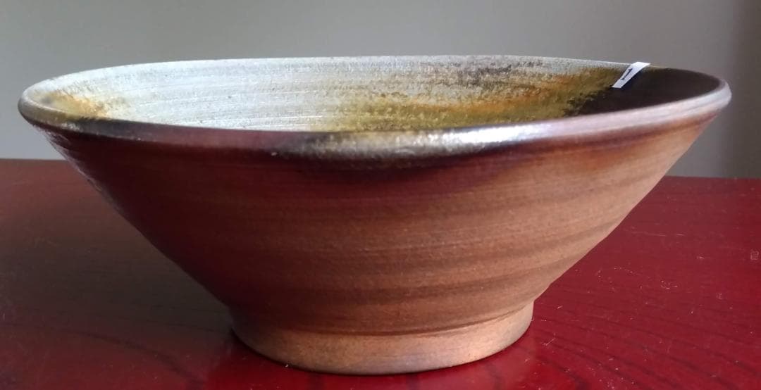 越前陶芸界重鎮名工　中村豊（陶杉窯）自然灰釉還元窯変究極美そば鉢2点セット