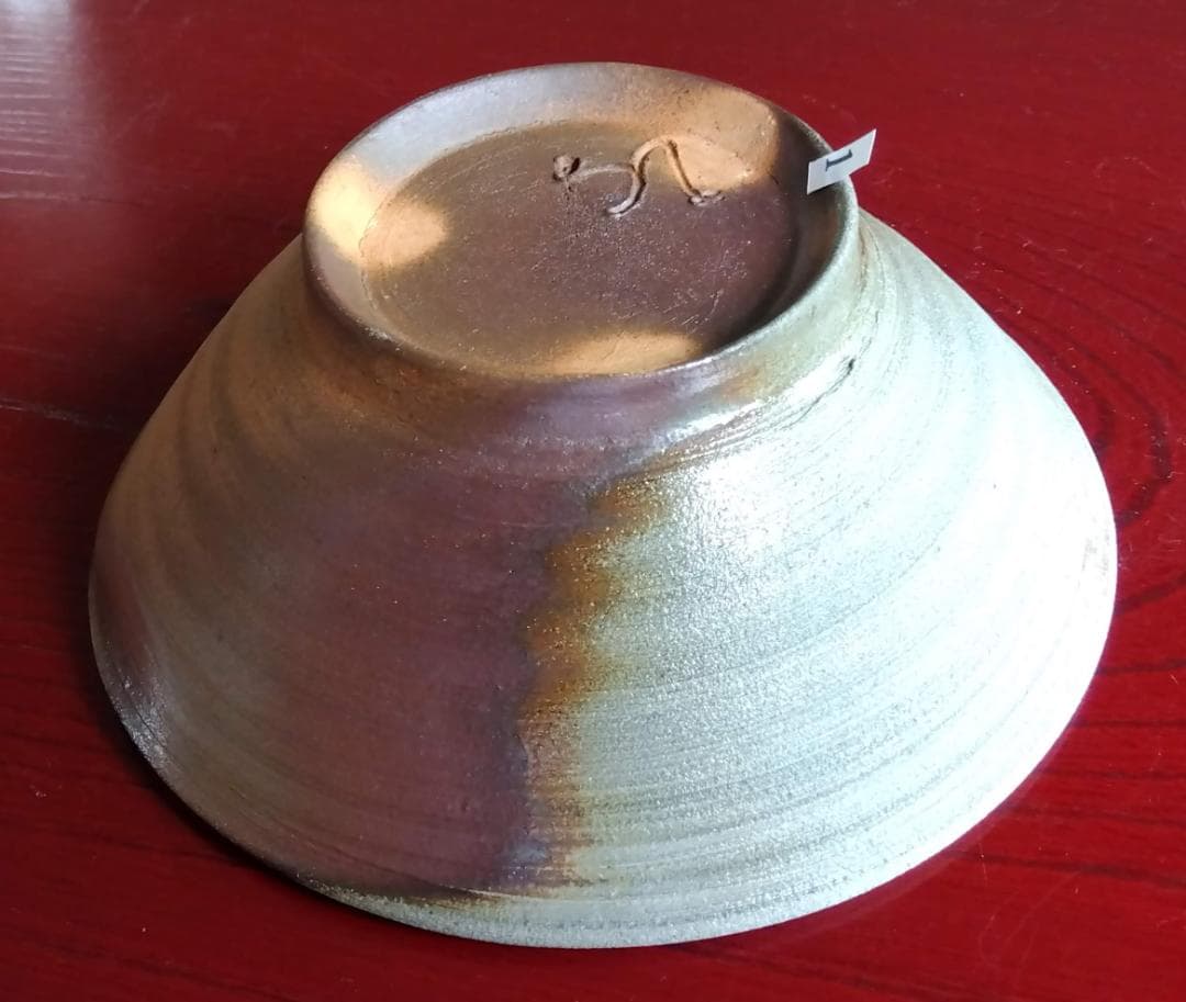 越前陶芸界重鎮名工　中村豊（陶杉窯）自然灰釉還元窯変究極美そば鉢2点セット