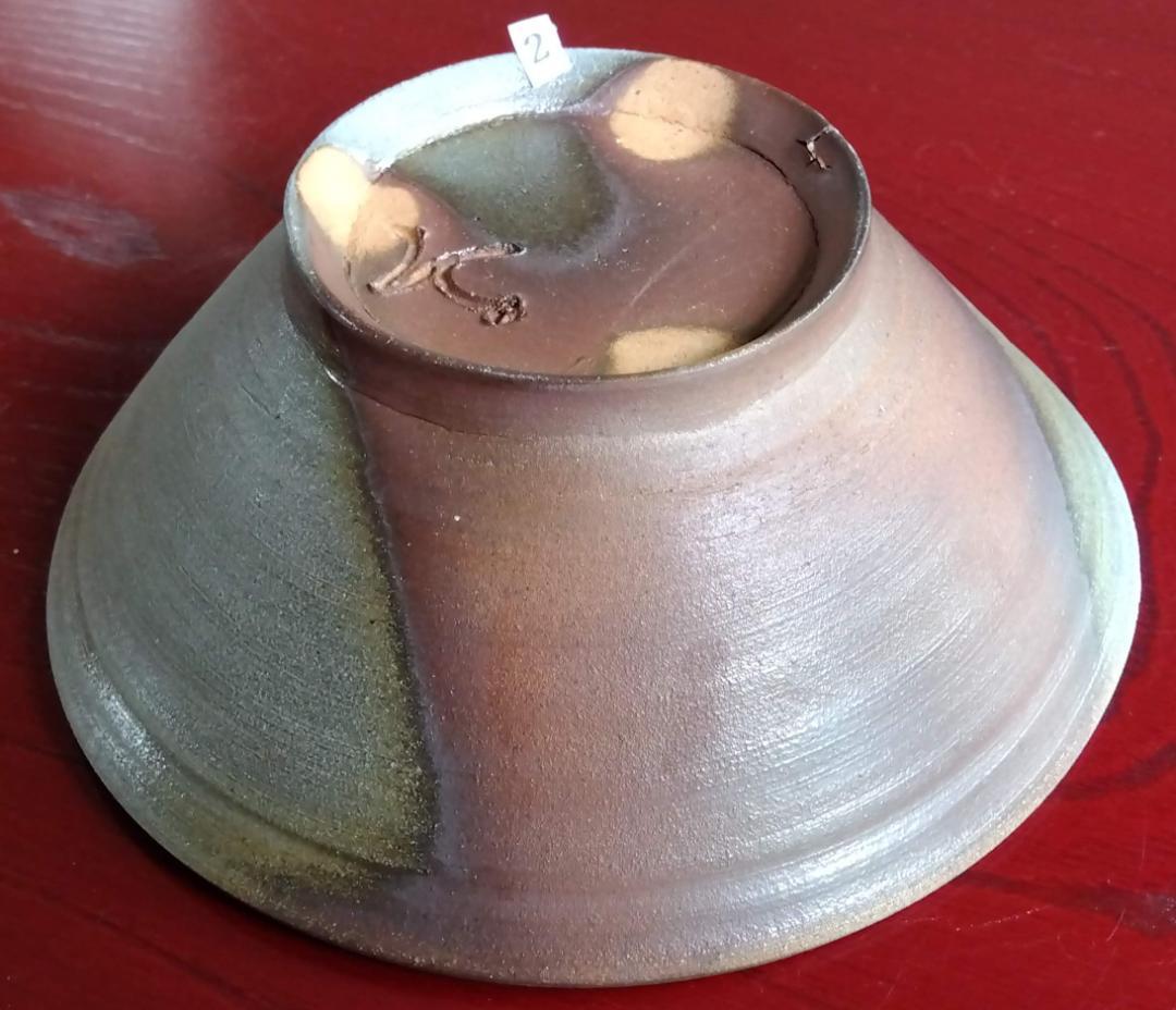 越前陶芸界重鎮名工　中村豊（陶杉窯）自然灰釉還元窯変究極美そば鉢2点セット