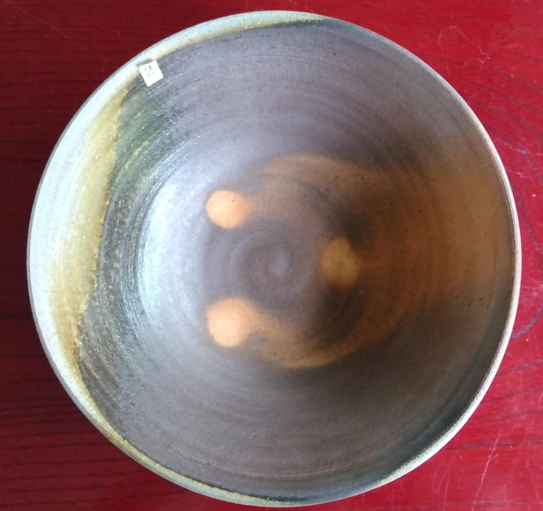 越前陶芸界重鎮名工　中村豊（陶杉窯）自然灰釉還元窯変究極美そば鉢2点セット