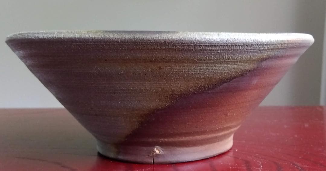 越前陶芸界重鎮名工　中村豊（陶杉窯）自然灰釉還元窯変究極美そば鉢2点セット