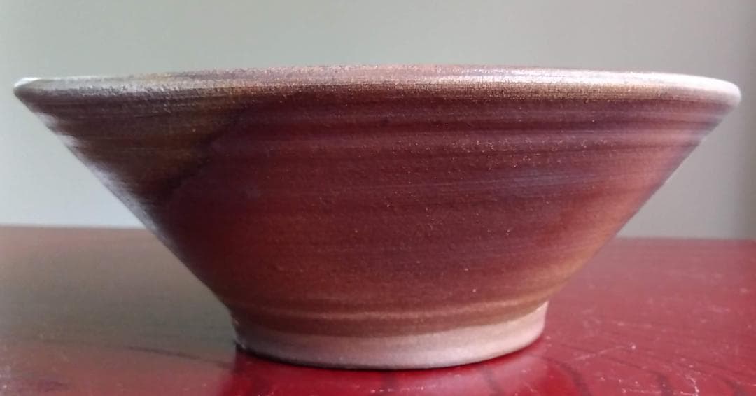 越前陶芸界重鎮名工　中村豊（陶杉窯）自然灰釉還元窯変究極美そば鉢2点セット