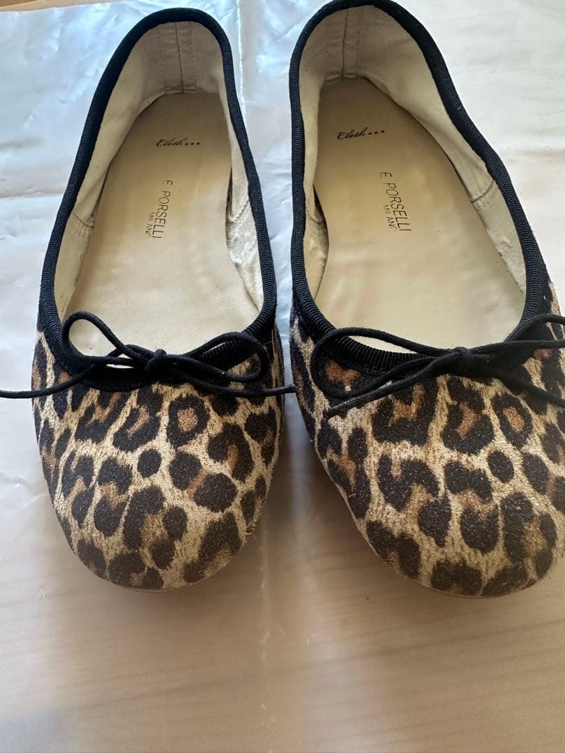 ポルセリ レオパード バレエシューズ コラボ 38 Cloth&Cross 雅姫