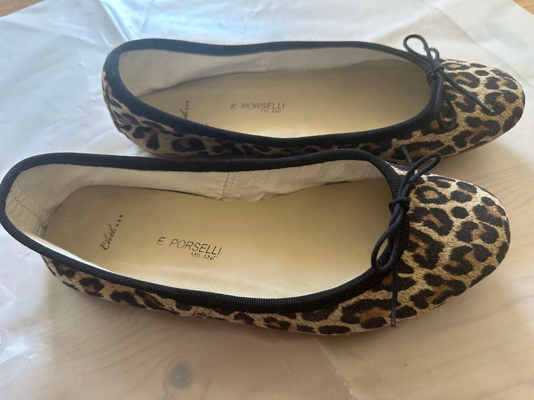 ポルセリ レオパード バレエシューズ コラボ 38 Cloth&Cross 雅姫