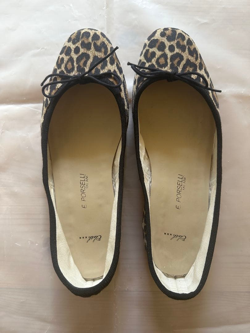ポルセリ レオパード バレエシューズ コラボ 38 Cloth&Cross 雅姫