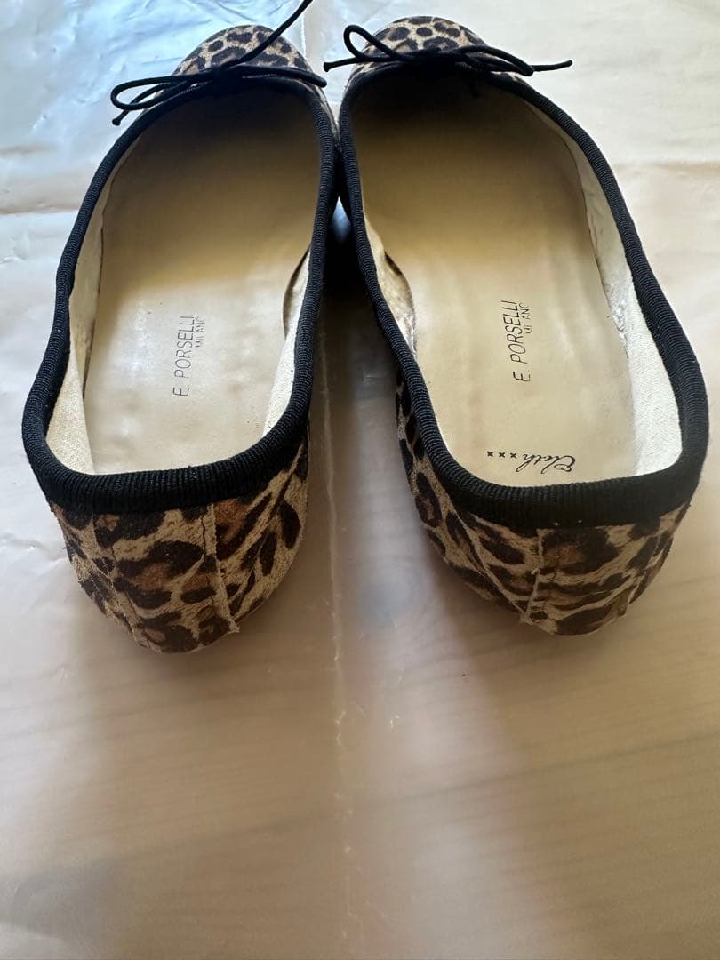 ポルセリ レオパード バレエシューズ コラボ 38 Cloth&Cross 雅姫