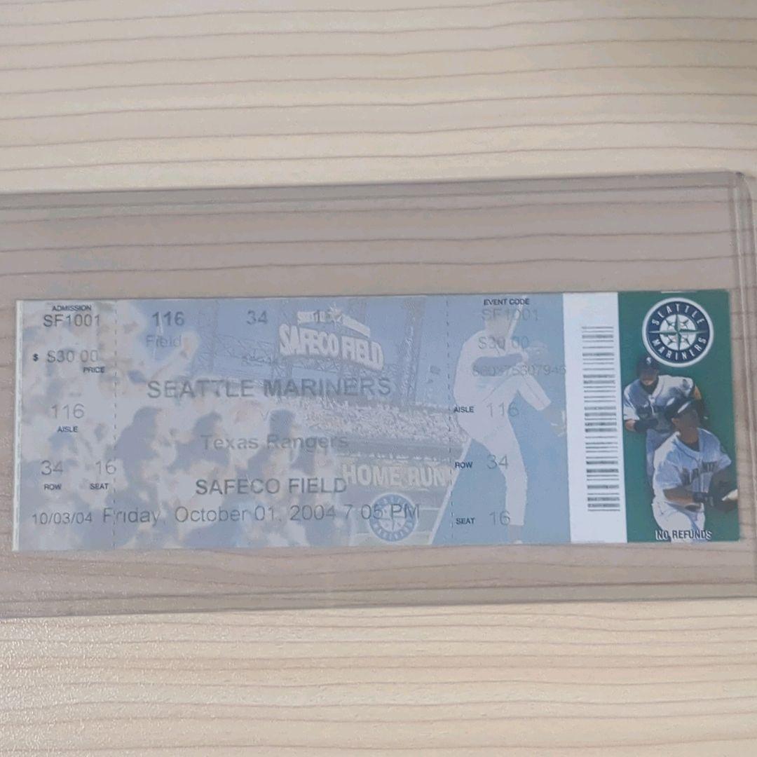 イチロー　MLB殿堂入り記念　年間最多安打k記録更新日試合チケット3枚セット