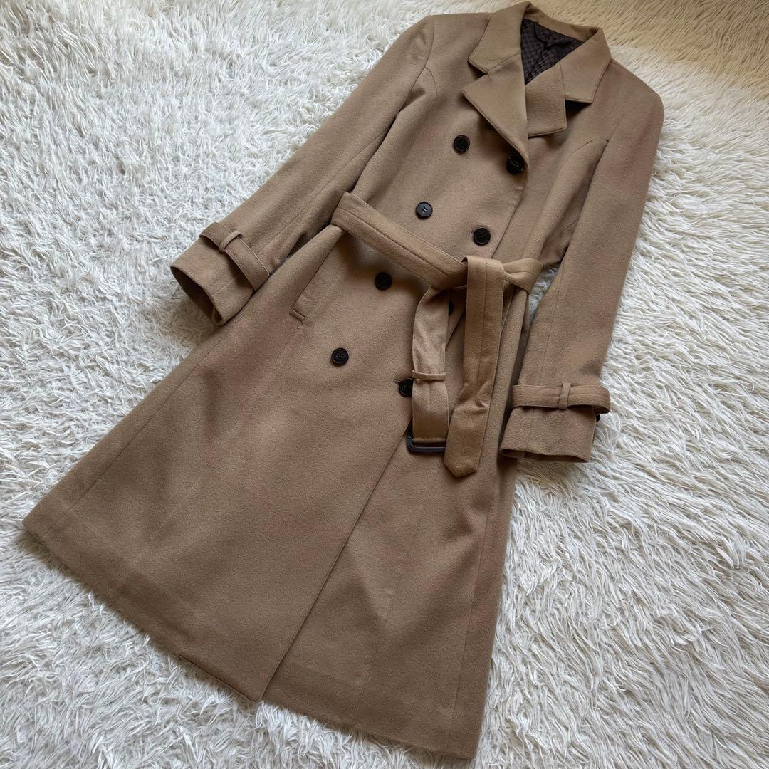 美品✨Moncada カシミヤ100%チェスターコート　ダブル　ロング　キャメル