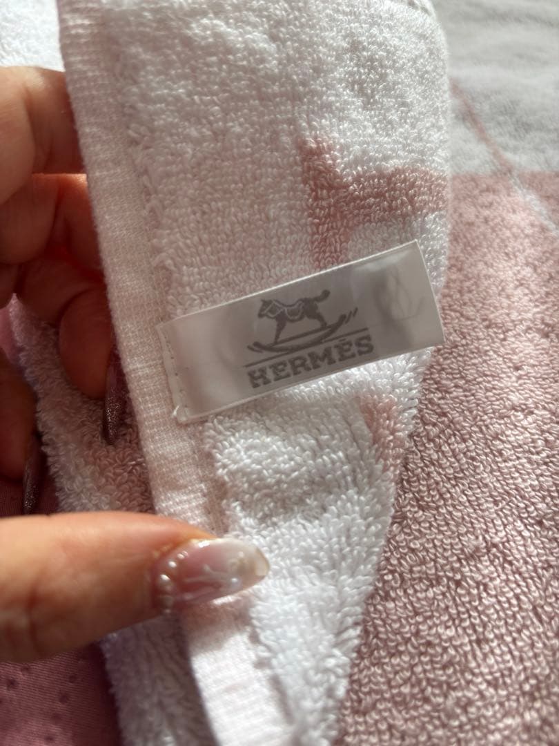 ちえ　エルメス おくるみ ピンク タオル 90