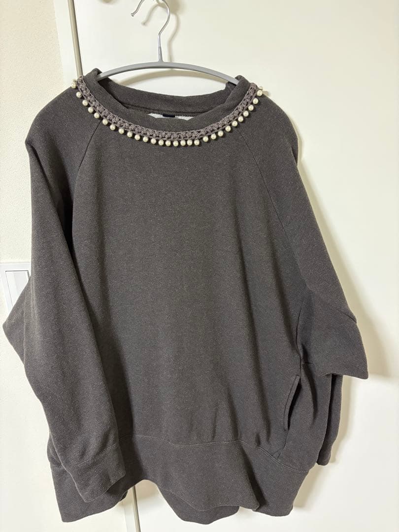 45R ぷくぷく裏毛のビックスウェット（パール）