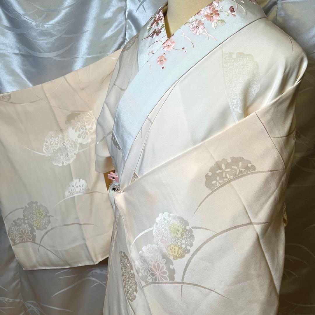 【高島屋】【刺繍半襟】【しつけ付き】正絹　長襦袢　袷仕立て　2512d-16