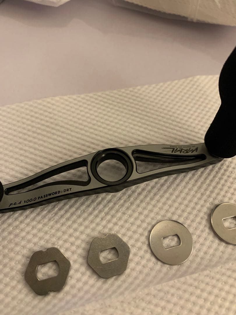 DRT バリアルハンドル100(WHITE)※センターナット付