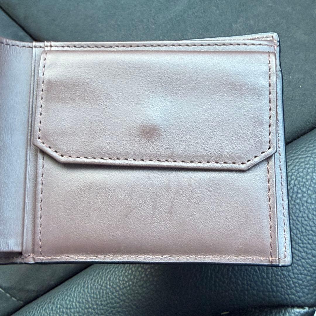 ランバンオンブルー　折り財布　青　レザー　未使用美品　LANVIN