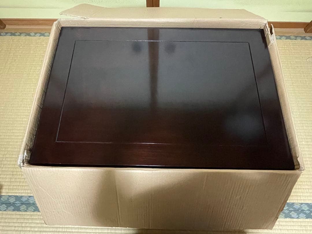 美品 高級花台 飾り台 茶台 木製調 75×50×30cm 元箱付き