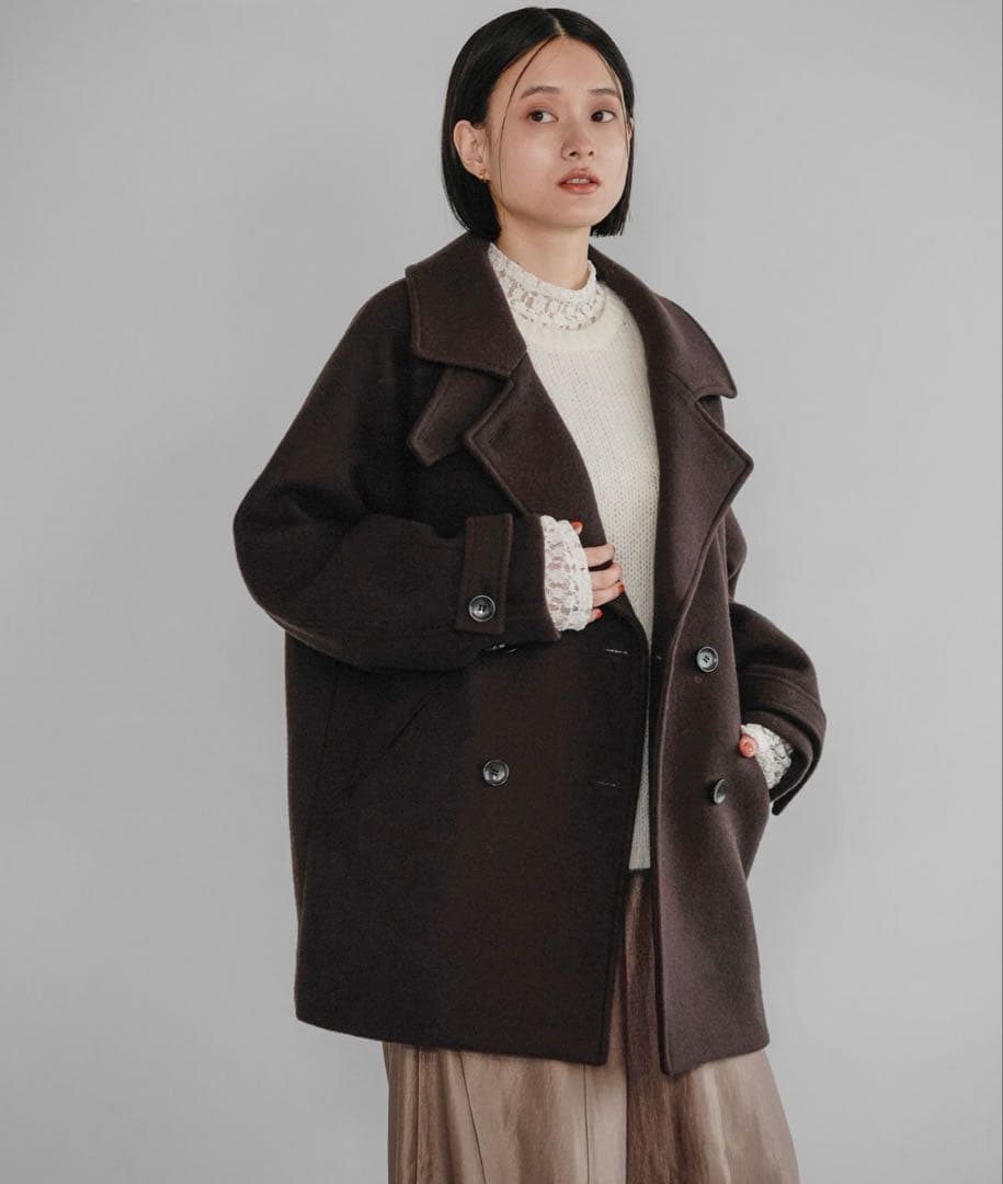 Apart by アパートバイ スーパー100メルトンジャケットコート